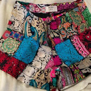 MOMO New York Raya Patchwrk shorts size L Free People